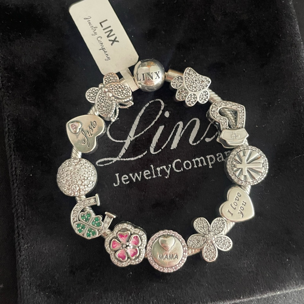 Linx Snake Chain Bracelet With Mom Wife And Nurse Themed Charms